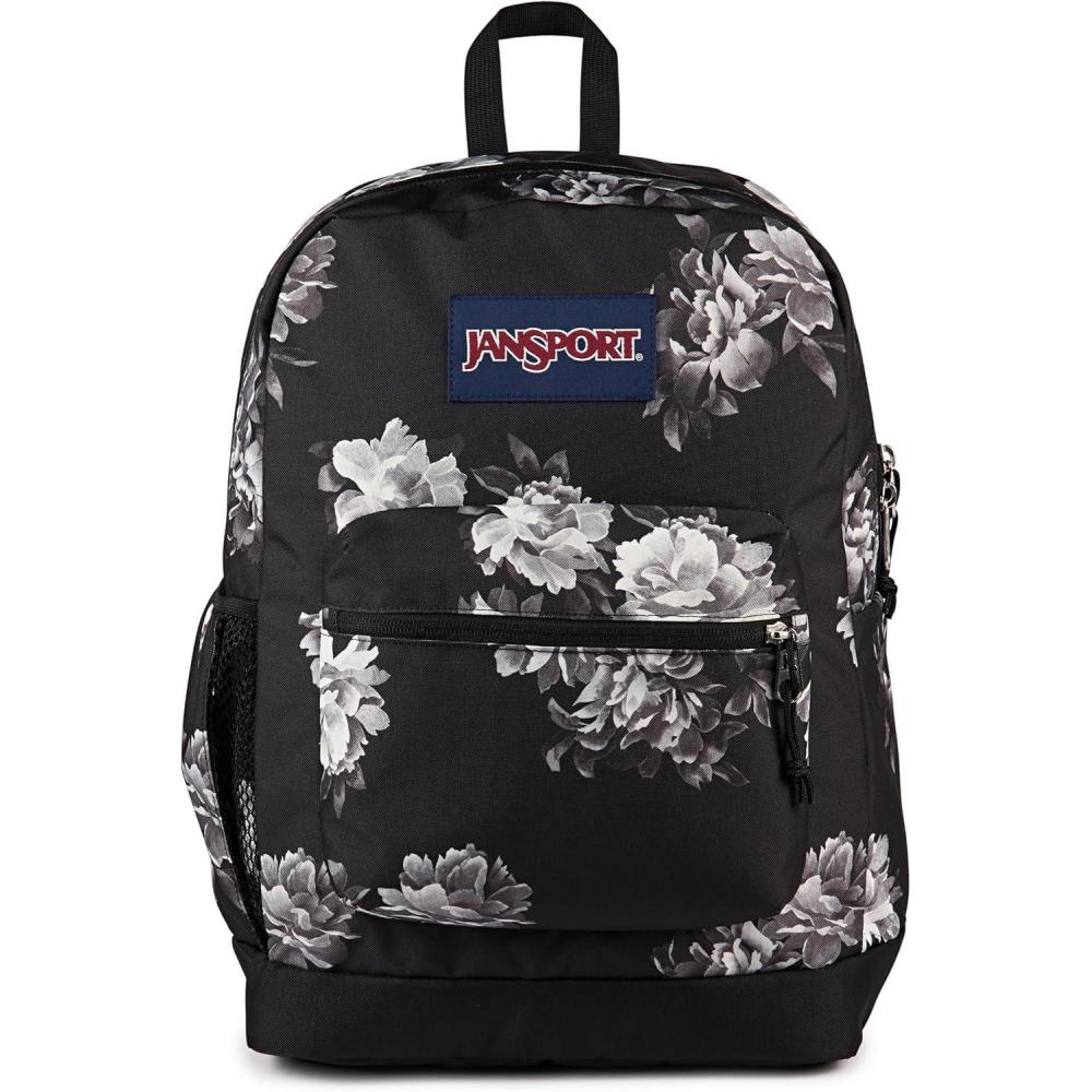 imageJanSport Cross Town Plus Backpack  Large Main Compartment Side Water Bottle Pocket 15Inch Padded Laptop Sleeve  BlackMagnolia Mirage