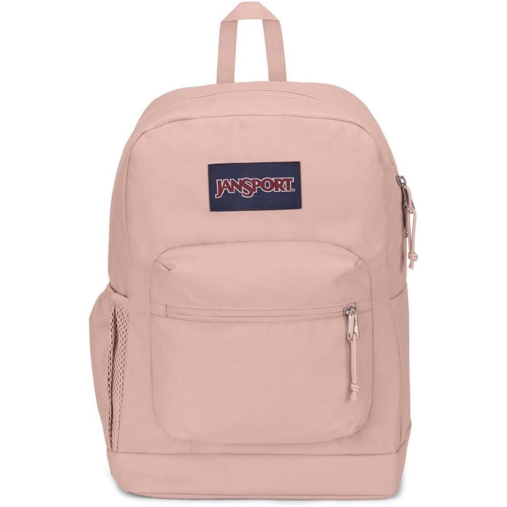 imageJanSport Cross Town Plus Backpack  Large Main Compartment Side Water Bottle Pocket 15Inch Padded Laptop Sleeve  BlackMisty Rose