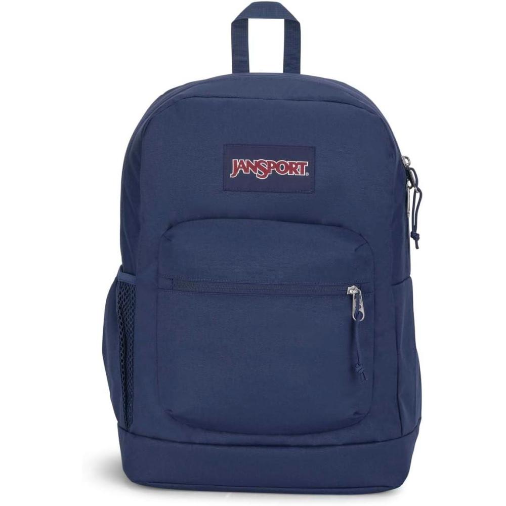 imageJanSport Cross Town Plus Backpack  Large Main Compartment Side Water Bottle Pocket 15Inch Padded Laptop Sleeve  BlackNavy