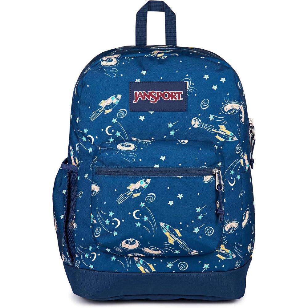 imageJanSport Cross Town Plus Backpack  Large Main Compartment Side Water Bottle Pocket 15Inch Padded Laptop Sleeve  BlackVortex Voyage