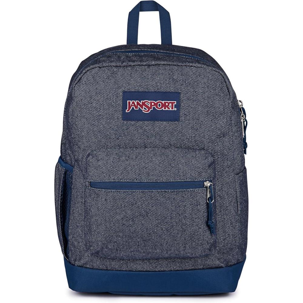 imageJanSport Cross Town Plus Remix Backpack  Padded Back Panel Laptop Sleeve and Front Pocket Organizer  Indigo DenimIndigo Denim