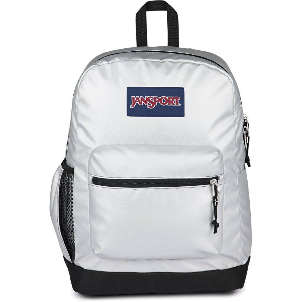 imageJanSport Cross Town Plus Remix Backpack  Padded Back Panel Laptop Sleeve and Front Pocket Organizer  Indigo DenimShine