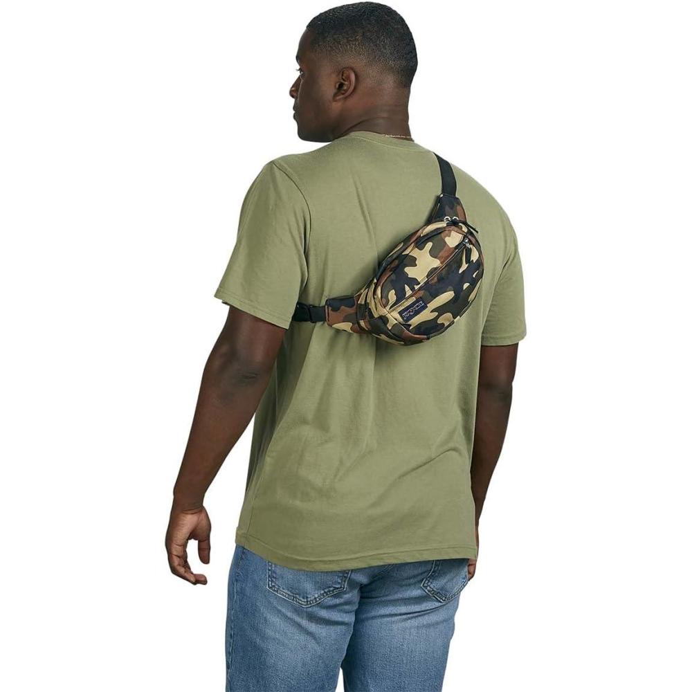imageJanSport Fifth Avenue Fanny Pack Crossbody Bags for Women Men City Lights  Stylish Durable Waist Bag with Adjustable Belt Main Zippered Pocket Quick Stash Pocket  Premium Travel EssentialsBuckshot Camo