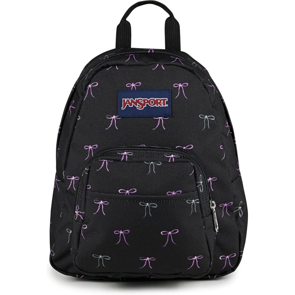 imageJanSport Half Pint Mini Backpack 102 L  Durable Mini Bag Purse with Adjustable Shoulder Straps Single Main Compartment Zippered Stash Pocket BlackBad Bows