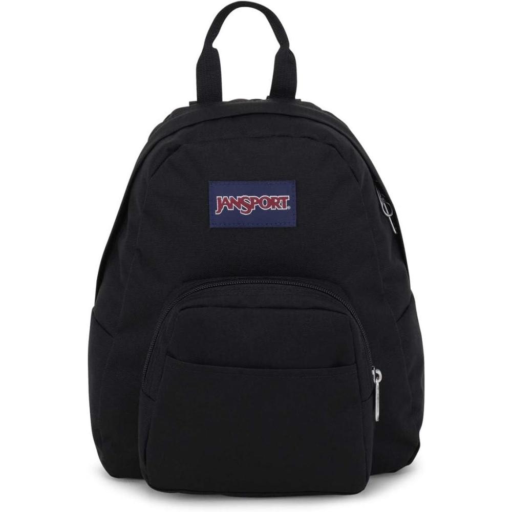 imageJanSport Half Pint Mini Backpack 102 L  Durable Mini Bag Purse with Adjustable Shoulder Straps Single Main Compartment Zippered Stash Pocket BlackBlack