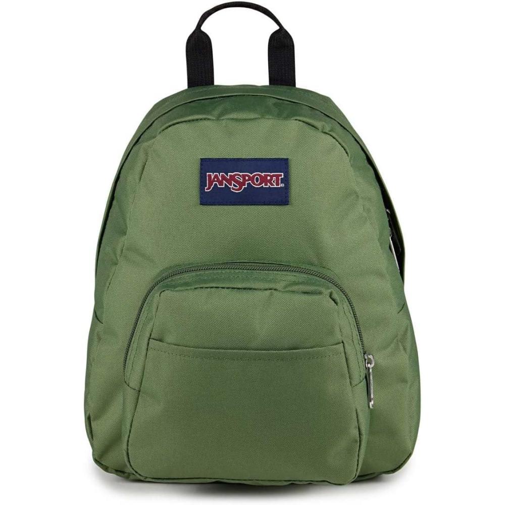 imageJanSport Half Pint Mini Backpack 102 L  Durable Mini Bag Purse with Adjustable Shoulder Straps Single Main Compartment Zippered Stash Pocket BlackCargo Green