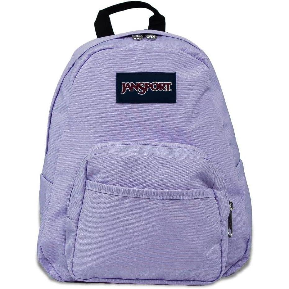 imageJanSport Half Pint Mini Backpack 102 L  Durable Mini Bag Purse with Adjustable Shoulder Straps Single Main Compartment Zippered Stash Pocket BlackPastel Lilac