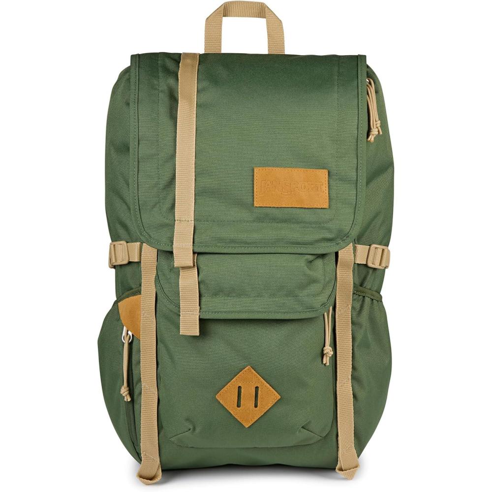 imageJanSport Hatchet Backpack  15inch Padded Laptop Compartment Dual Water Bottle Pockets Side Compression Straps Cargo GreenCargo Green