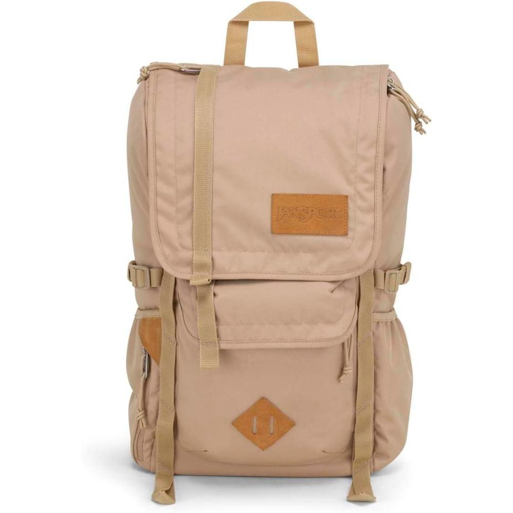imageJanSport Hatchet Backpack  15inch Padded Laptop Compartment Dual Water Bottle Pockets Side Compression Straps Cargo GreenTravertine