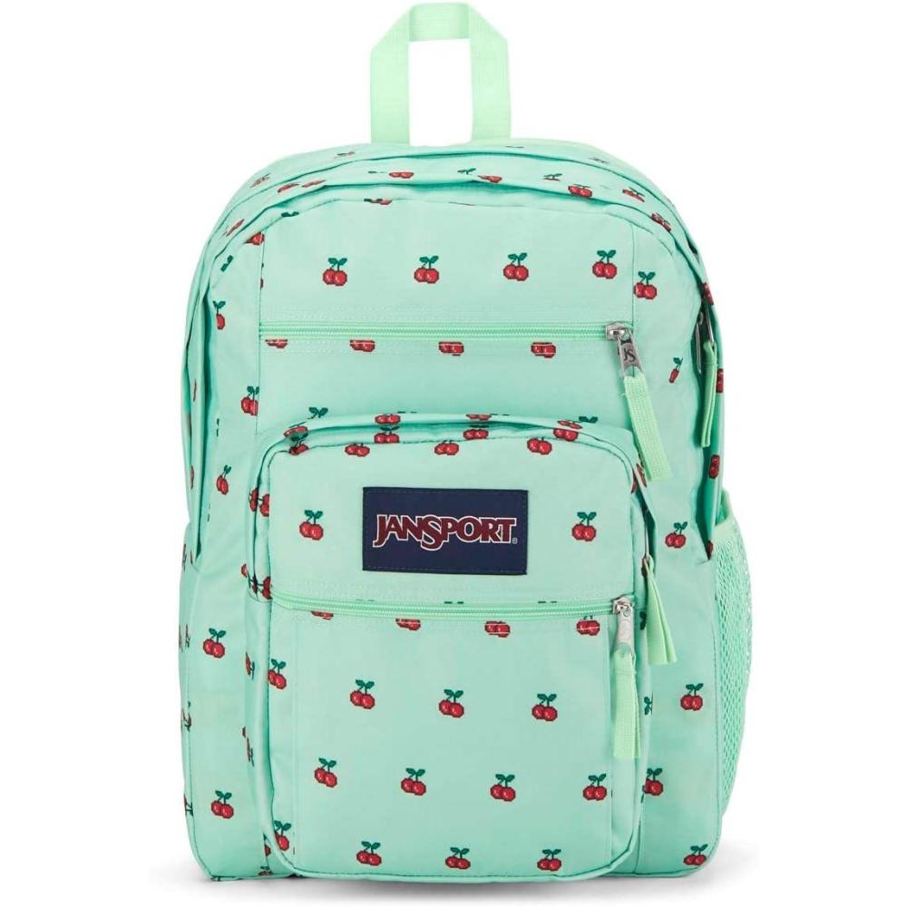 imageJanSport Laptop Backpack  Computer Bag with 2 Compartments Ergonomic Shoulder Straps 15 Laptop Sleeve Haul Handle  Happy Hearts Black8 Bit Cherries