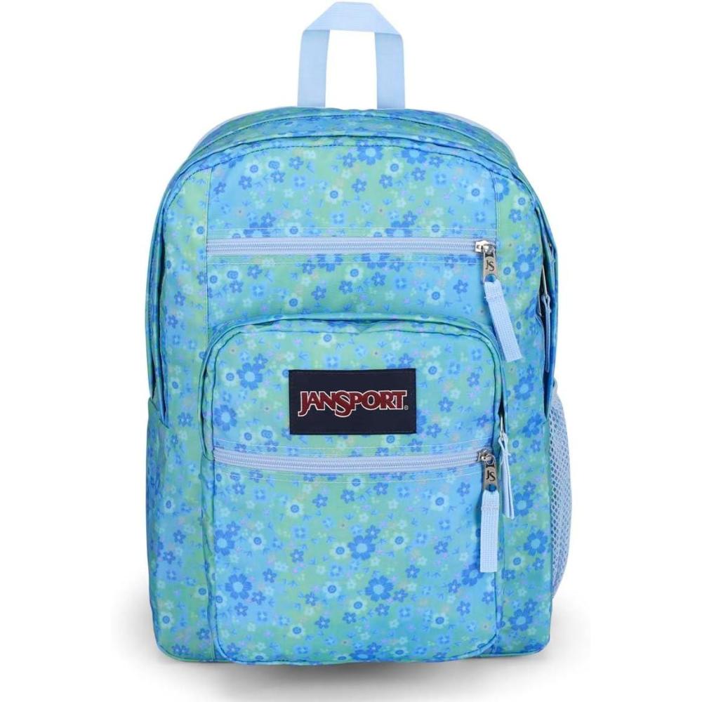 imageJanSport Laptop Backpack  Computer Bag with 2 Compartments Ergonomic Shoulder Straps 15 Laptop Sleeve Haul Handle  Happy Hearts BlackBaby Blossom Blue