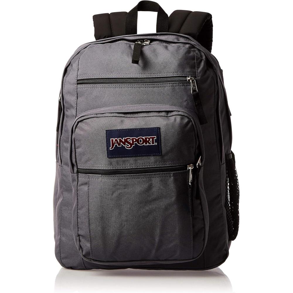 imageJanSport Laptop Backpack  Computer Bag with 2 Compartments Ergonomic Shoulder Straps 15 Laptop Sleeve Haul Handle  Happy Hearts BlackDeep Grey