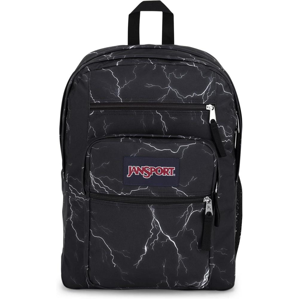 imageJanSport Laptop Backpack  Computer Bag with 2 Compartments Ergonomic Shoulder Straps 15 Laptop Sleeve Haul Handle  Happy Hearts BlackElectric Bolts