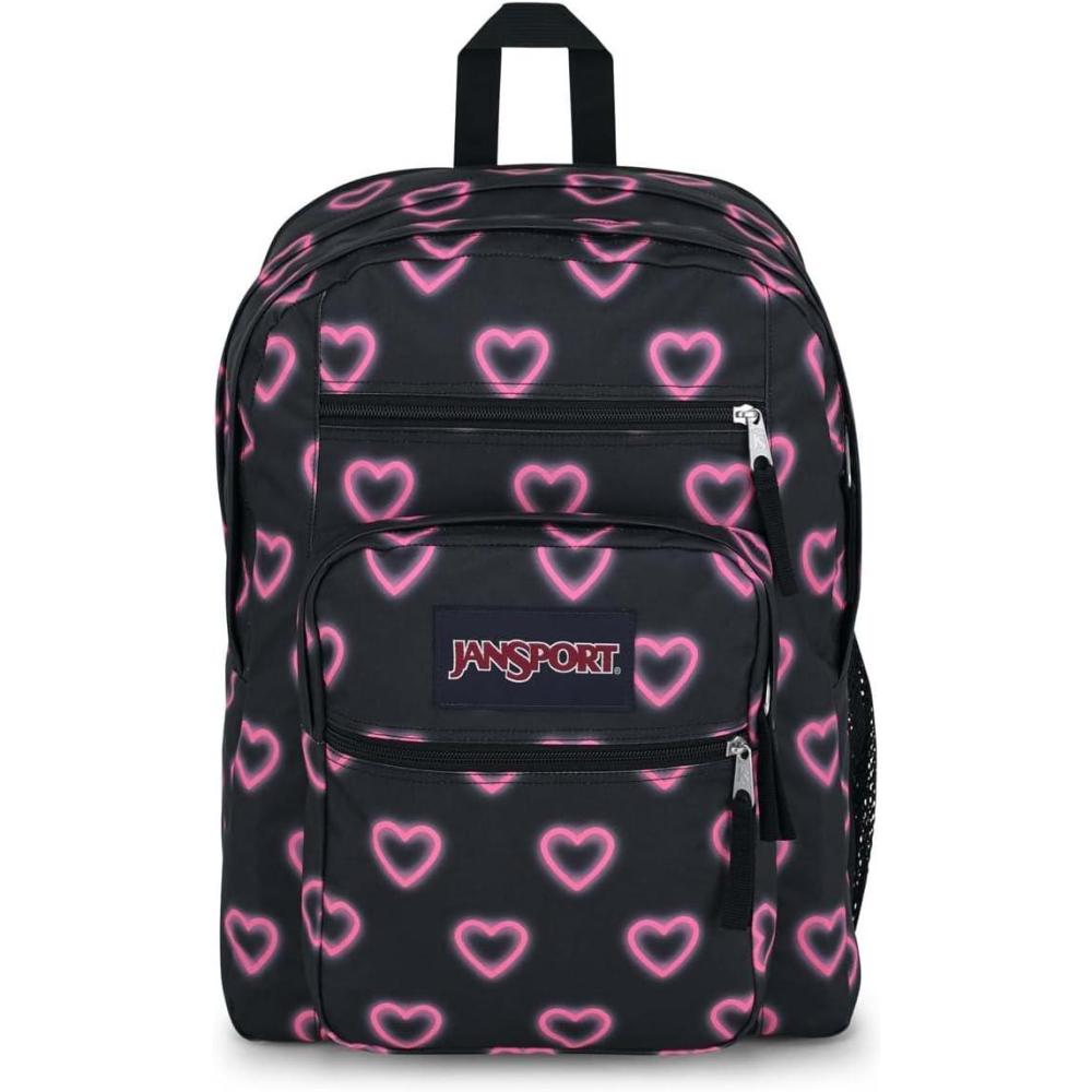 imageJanSport Laptop Backpack  Computer Bag with 2 Compartments Ergonomic Shoulder Straps 15 Laptop Sleeve Haul Handle  Happy Hearts BlackHappy Hearts Black