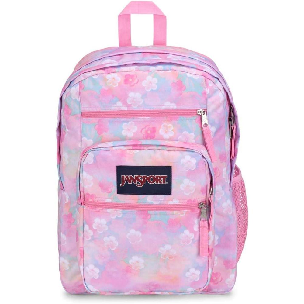 imageJanSport Laptop Backpack  Computer Bag with 2 Compartments Ergonomic Shoulder Straps 15 Laptop Sleeve Haul Handle  Happy Hearts BlackNeon Daisy