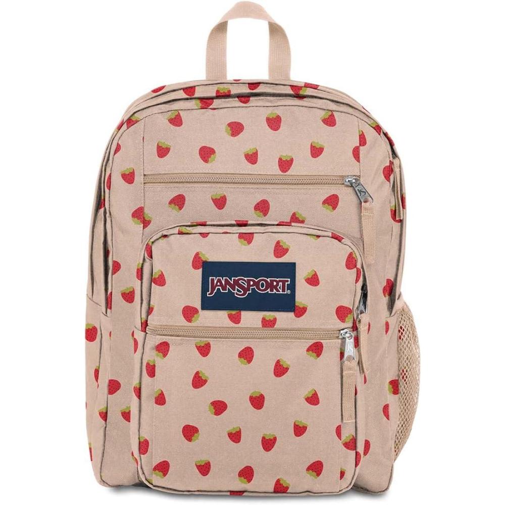 imageJanSport Laptop Backpack  Computer Bag with 2 Compartments Ergonomic Shoulder Straps 15 Laptop Sleeve Haul Handle  Happy Hearts BlackStrawberry Shower