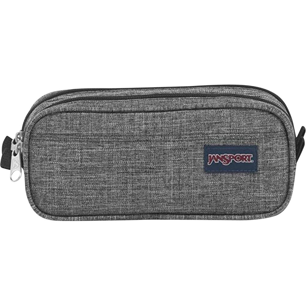 imageJanSport Large Accessory Pouch  Secure Storage Space for Pens Power Cords Pencil Case Ideal For Everyday Essentials 13LGrey Letterman Poly