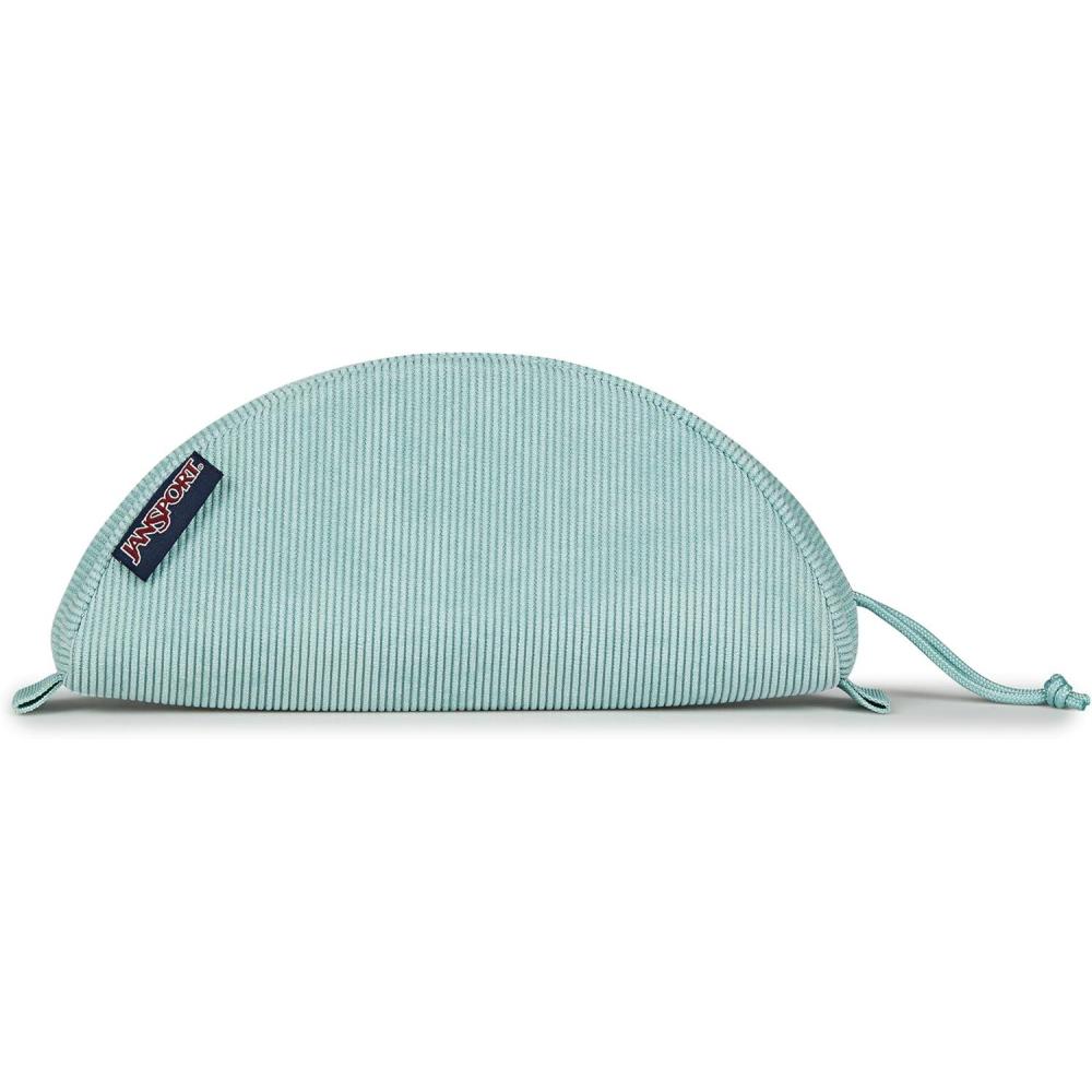 imageJanSport Luna Blue Compact Minimalist Semicircular PouchFaded Sage Corduroy