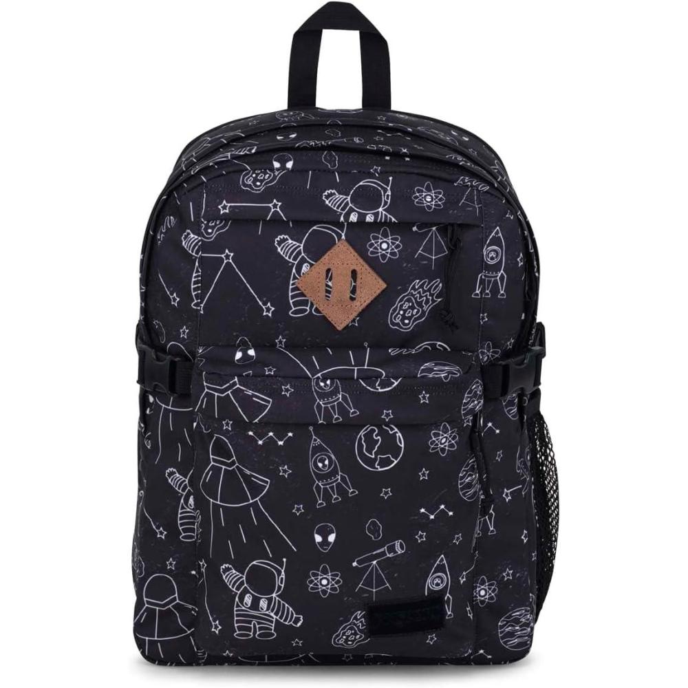 imageJanSport Main Campus Backpack  Travel or Work backpack w 15Inch Laptop Sleeve and Dual Water Bottle Pockets Graphite GreyCosmic City