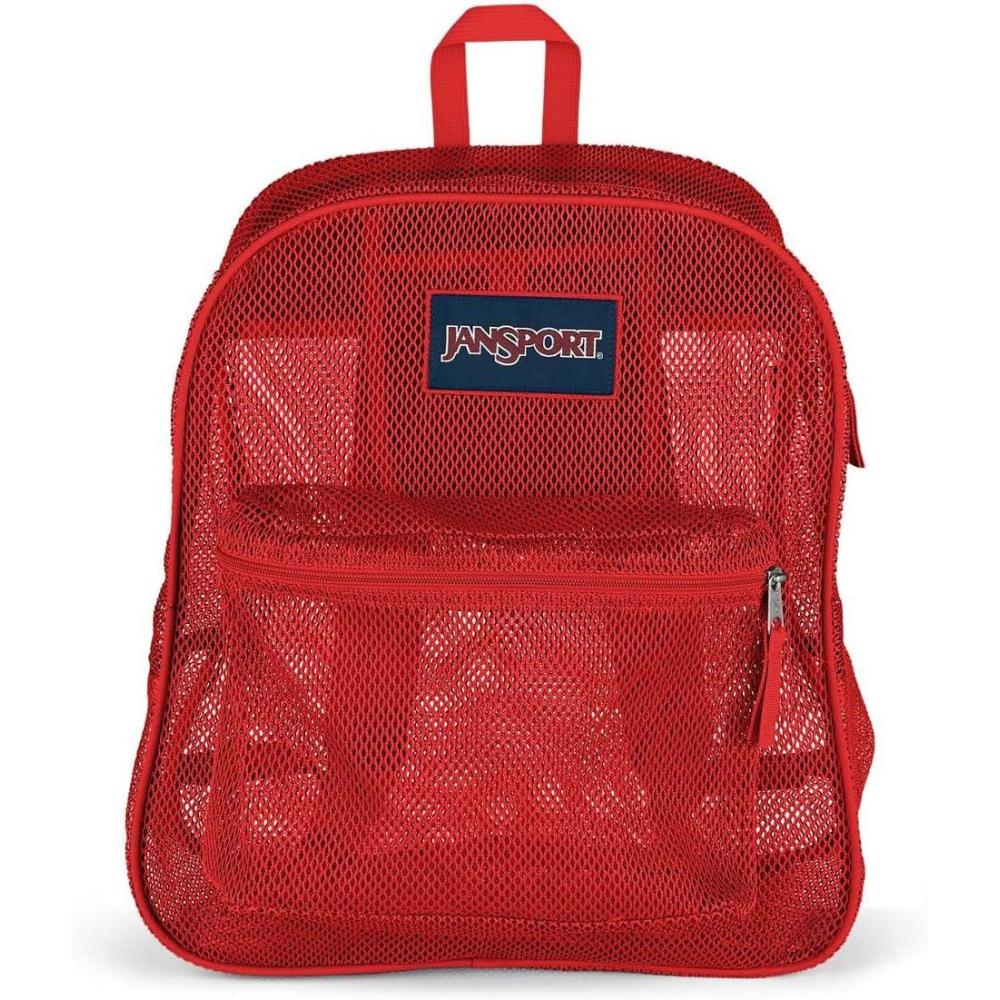 imageJanSport Mesh Pack  See Through Backpack Ideal for Class Work Travel or Beach Outings NavyRed Tape