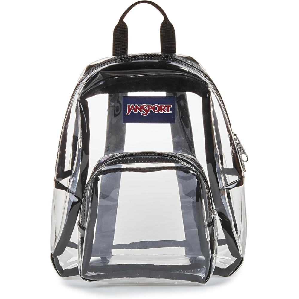 imageJanSport Mini Pack  Lightweight 10L Backpack with Adjustable Straps and Front Zipper Pocket  Perfect for Travel Concerts ampamp Everyday Use ClearClear Mini Pack