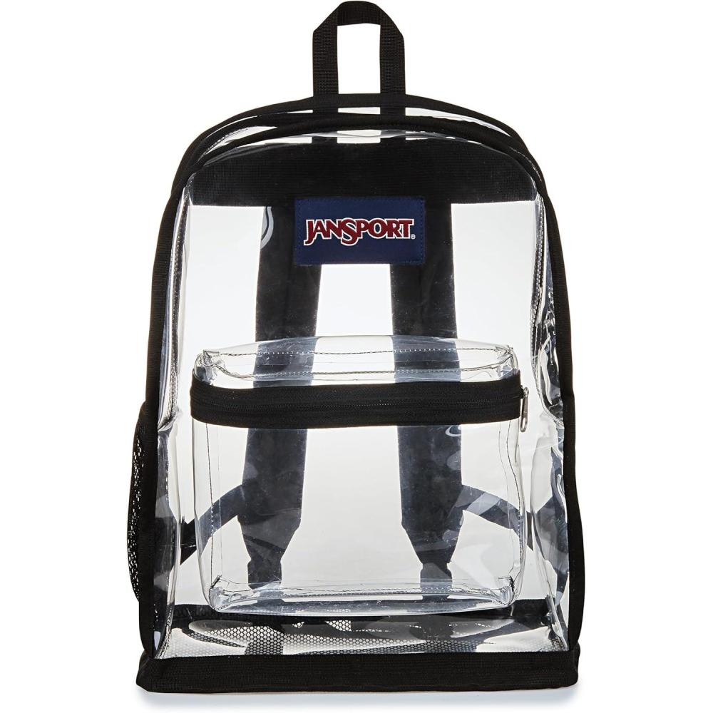 imageJanSport Mini Pack  Lightweight 10L Backpack with Adjustable Straps and Front Zipper Pocket  Perfect for Travel Concerts ampamp Everyday Use ClearClear Pack