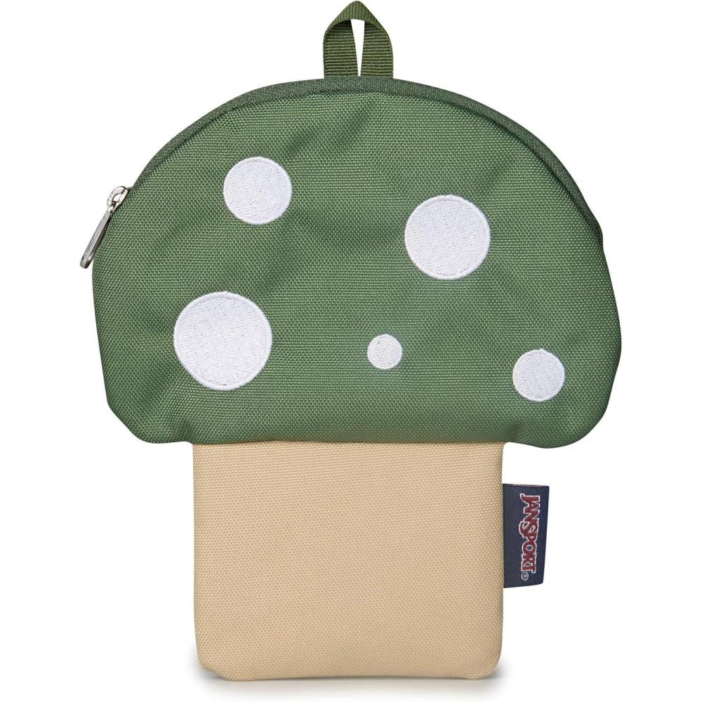 imageJanSport Mushroom Pouch  Stylish Design with Zippered Opening ampamp Attachment LoopCargo Green