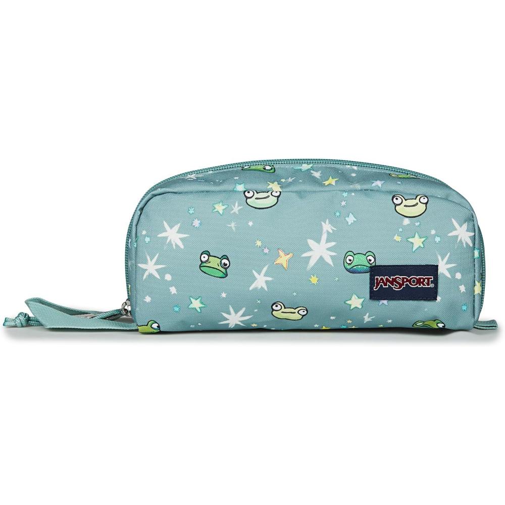 imageJanSport Perfect Pouch  Accordion Opening Single Compartment with 3 Dividers Small Internal PocketLeapin Lillies