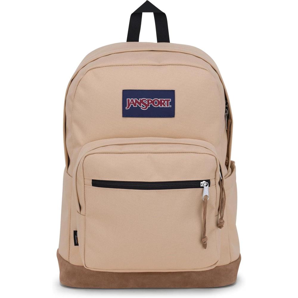imageJanSport Right Pack Backpack  Durable Daypack with Padded 15quot Laptop Sleeve Spacious Main Compartment ampamp Integrated Water Bottle Pocket  BlackTravertine