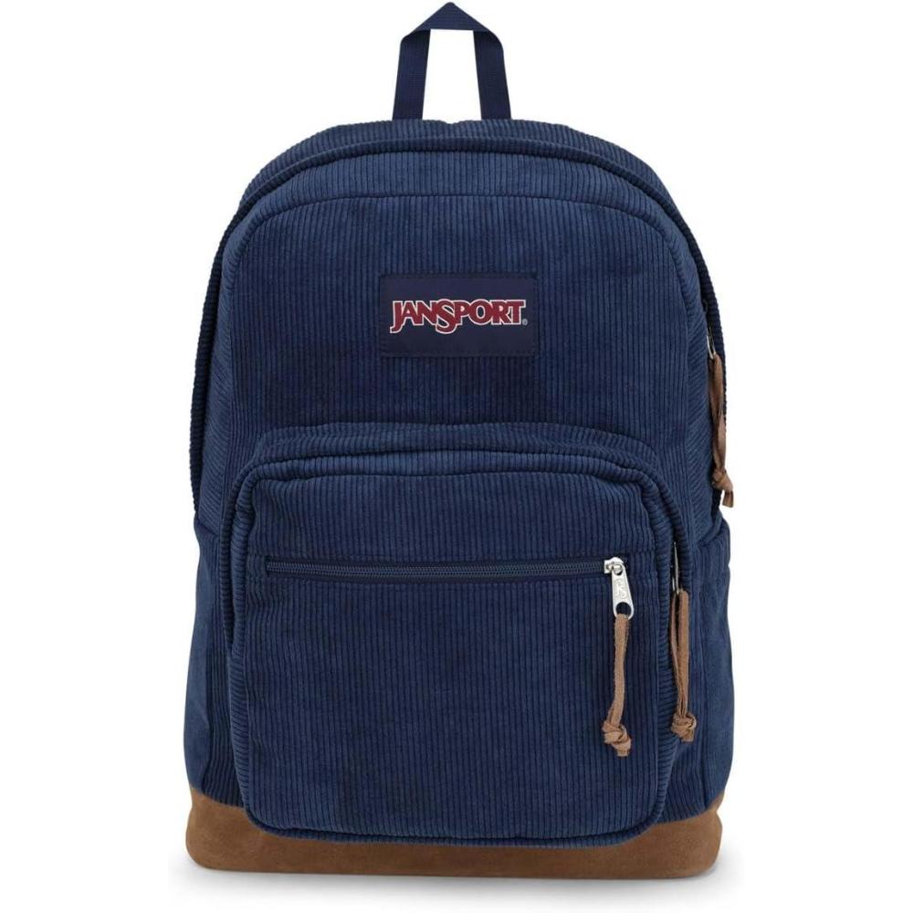 imageJanSport Right Pack Expressions Backpack  Main Compartment 15inch Padded Laptop Compartment Side Water Bottle Pocket Utility Pocket with Zippered Rain Flap Discharge Denim StarNavy Corduroy