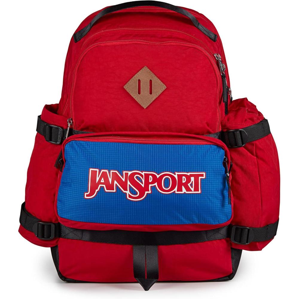 imageJanSport Seattle Pack  Durable Backpack with Main Compartment Dual Water Bottle Pockets and Zippered Plush Lined Laptop Compartment Red TapeRed Tape