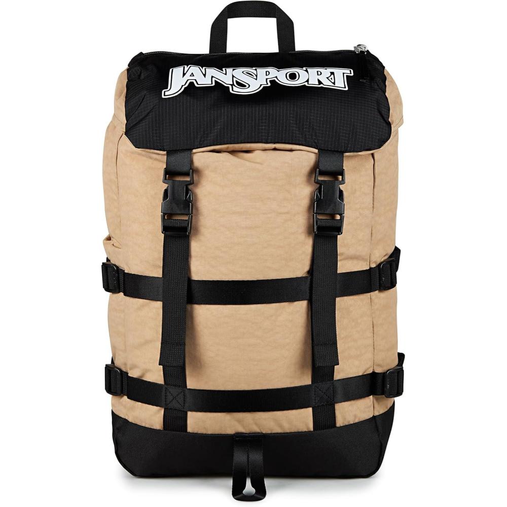 imageJanSport Skip Pack Backpack  28L Capacity Fits 135quot Laptop Large Main Compartment Side Water Bottle Pocket  Ideal for Work ampamp Travel BlackTravertine