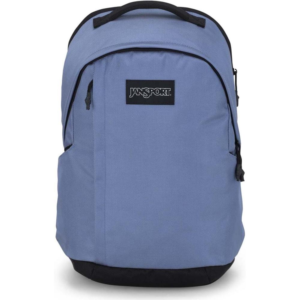 imageJanSport Station Pack  Large Backpack with Side Access Padded Laptop Sleeve Dual Water Bottle Pockets and Organizer Loft Pocket WhiteElemental Blue