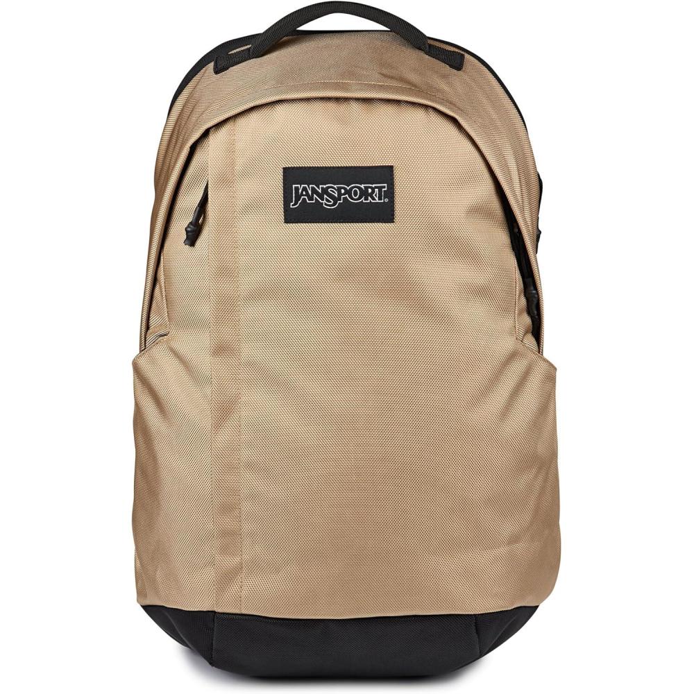 imageJanSport Station Pack  Large Backpack with Side Access Padded Laptop Sleeve Dual Water Bottle Pockets and Organizer Loft Pocket WhiteTravertine