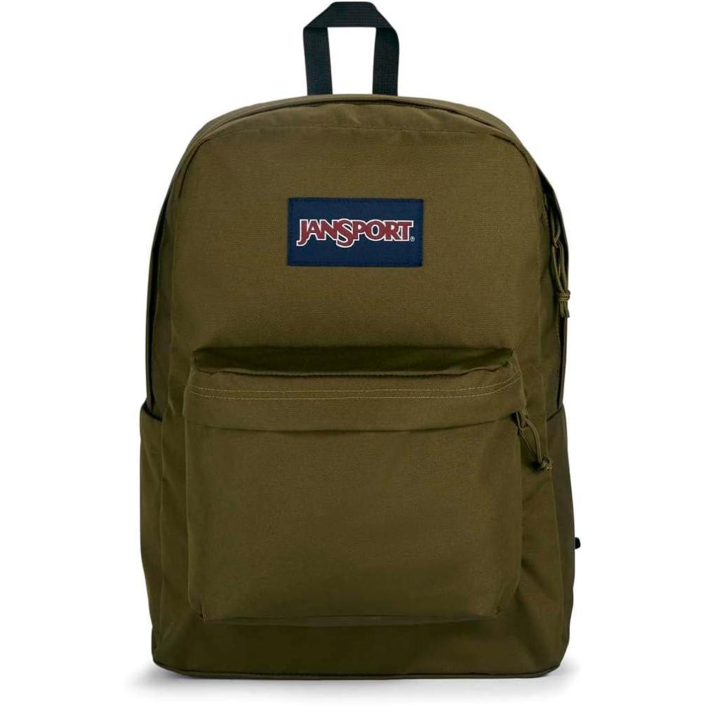 imageJanSport SuperBreak Plus Backpack with Padded 15inch Laptop Sleeve and Integrated Bottle Pocket  Spacious and Durable Daypack for Work and Travel  Army GreenArmy Green