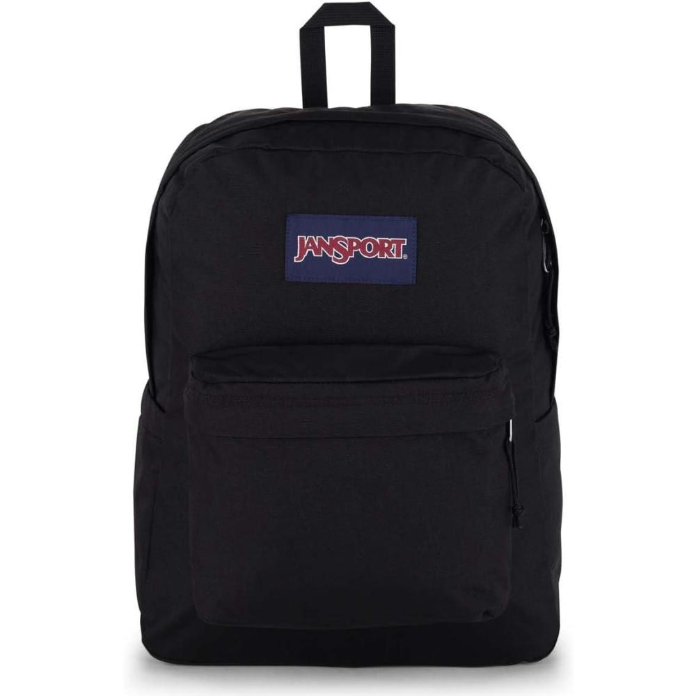 imageJanSport SuperBreak Plus Backpack with Padded 15inch Laptop Sleeve and Integrated Bottle Pocket  Spacious and Durable Daypack for Work and Travel  BlackBlack
