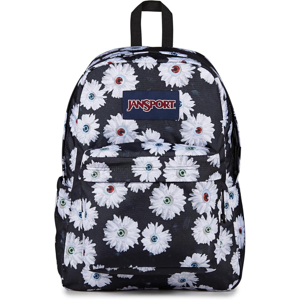 imageJanSport SuperBreak Plus Backpack with Padded 15inch Laptop Sleeve and Integrated Bottle Pocket  Spacious and Durable Daypack for Work and Travel  BlackEyeball Blossom