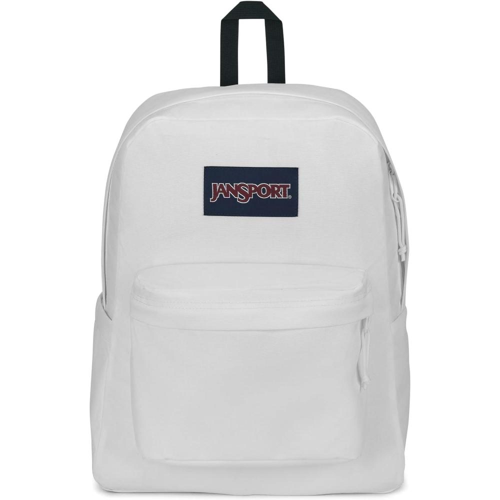 imageJanSport SuperBreak Plus Backpack with Padded 15inch Laptop Sleeve and Integrated Bottle Pocket  Spacious and Durable Daypack for Work and Travel  BlackWhite 2