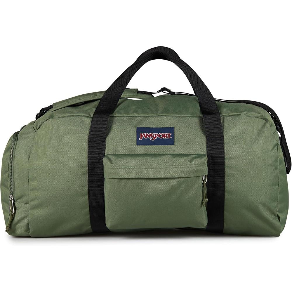 imageJanSport Weekender Duffel  Travel or Gym Bag Durable Weekender with Front Utility Pocket ampamp Side Grab HandlesCargo Green