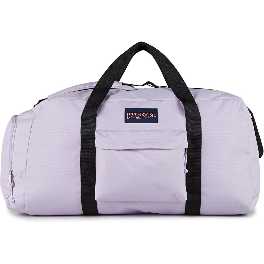 imageJanSport Weekender Duffel  Travel or Gym Bag Durable Weekender with Front Utility Pocket ampamp Side Grab HandlesPastel Lilac
