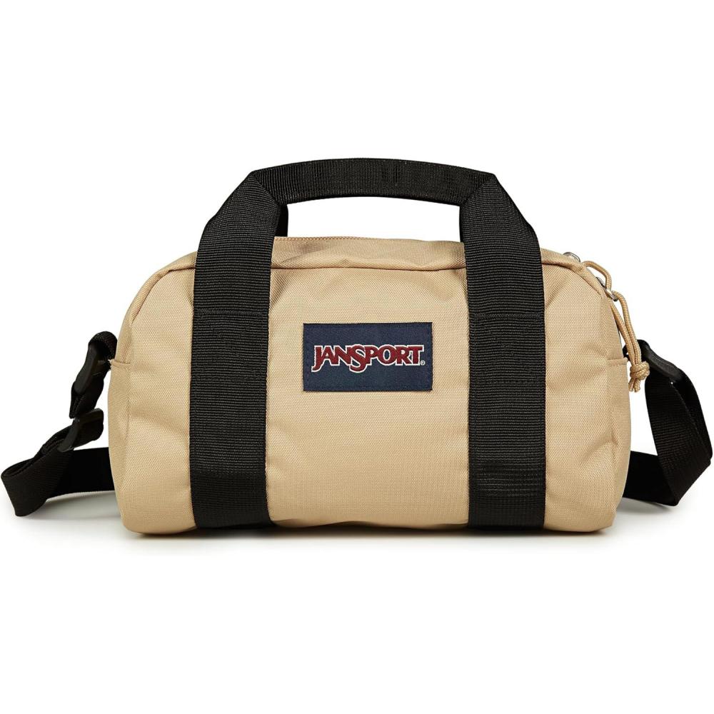 imageJanSport Weekender Mini Duffel  Travel or Gym Bag Durable Weekender with Side Grab Handles  Travertine