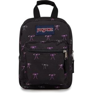 JanSport Big Break Insulated Lunch Bag – Small Soft-Sided Cooler Ideal for Class, Work, or Meal Prep, Black(Bad Bows)