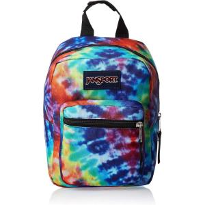 JanSport Big Break Insulated Lunch Bag – Small Soft-Sided Cooler Ideal for Class, Work, or Meal Prep, Red Hippie Days
