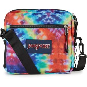 JanSport Central Adaptive Accessory Bag – Wheelchair & Walker Compatible, Versatile Carry Options, Tuck-Away Adjustable Loops, SaniStash Pocket for Easy Access, Red/Multi Hippie Days