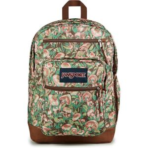 JanSport Cool Backpack, with 15-inch Laptop Sleeve – Large Computer Bag Rucksack with 2 Compartments, Ergonomic Straps, Navy(Painterly Mushrooms)