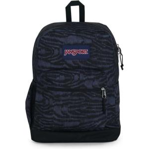 JanSport Cross Town Plus Backpack – Large Main Compartment, Side Water Bottle Pocket, 15-Inch Padded Laptop Sleeve – Black(Abstract Animal)