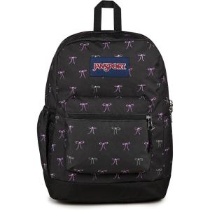 JanSport Cross Town Plus Backpack – Large Main Compartment, Side Water Bottle Pocket, 15-Inch Padded Laptop Sleeve – Black(Bad Bows)