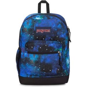 JanSport Cross Town Plus Backpack – Large Main Compartment, Side Water Bottle Pocket, 15-Inch Padded Laptop Sleeve – Black(Cyberspace Galaxy)