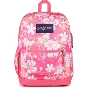 JanSport Cross Town Plus Backpack – Large Main Compartment, Side Water Bottle Pocket, 15-Inch Padded Laptop Sleeve – Black(Hiblisscus)