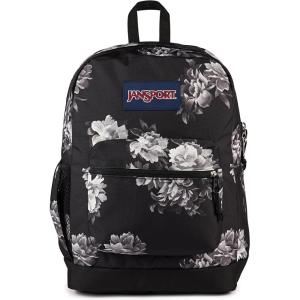 JanSport Cross Town Plus Backpack – Large Main Compartment, Side Water Bottle Pocket, 15-Inch Padded Laptop Sleeve – Black(Magnolia Mirage)